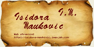 Isidora Mauković vizit kartica